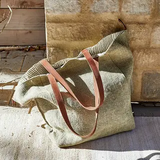Loberon Tas Soleil Groen/bruin
