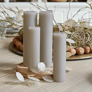 Loberon Kaars Set Van 4 Avinal Taupe
