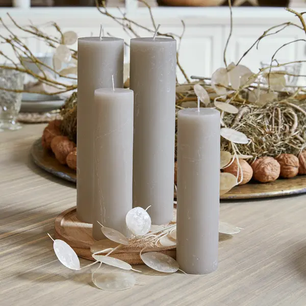 Loberon Kaars Set Van 4 Avinal Taupe thumbnail