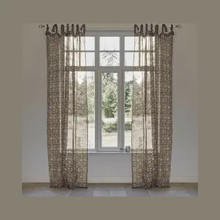 Loberon Gordijn Ziradayn Zwart/beige