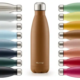 Blumtal - 500 Ml Insulated Water Bottle - 500 Ml Insulated Bottle - Stainless Steel Metal Bottle - Leak-Proof - Reusable - Bpa Free - For Hot And Cold