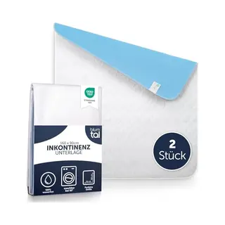 Blumtal® Inkontinenzunterlage Waschbar 160x90 Cm - Betteinlage Für Babys - Oeko-Tex Zertifizierte Inkontinenz Bettunterlage Weiss - Bettunterlage