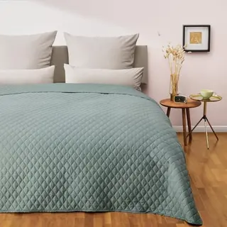 Blumtal Tagesdecke 240x260 Cm - Oeko-Tex Zertifizierter Bettüberwurf 240x260 Cm - Als Betthusse 180x200 Cm Bis Tagesdecke 200x200 Cm (Bettgrößen) -