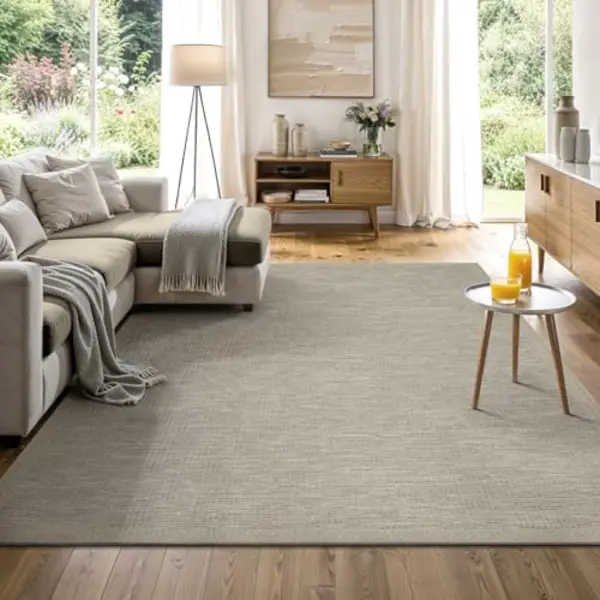 The Carpet Calgary Heavy Duty Flat Weave Modern Design Kitchen Dining Room Rugs Vintage Bohemian Style Extra Flat Outdoor Rug Beige Grey 140 X 200 Cm thumbnail