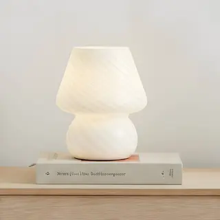 Lindby Tischleuchte Andriana, Weiß, Glas, Ø 15 Cm