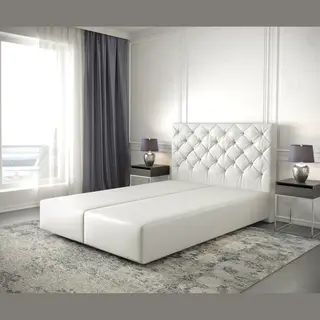Delife Boxspringgestell Dream-Great 160x200 Cm Kunstleder Weiß