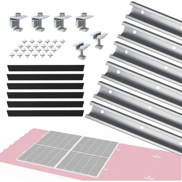 Nuasol - Photovoltaik Solarpanel Halterung Trapezblechdach Befestigung thumbnail