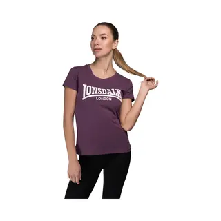 Lonsdale London Lonsdale Damen T-Shirt Cartmel T-Shirt Aubergine/White-Xxl