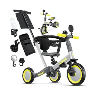 Kidiz Laufrad, 6in1 Dreirad Loopy Laufräder Lauffahrrad Kinderdreirad