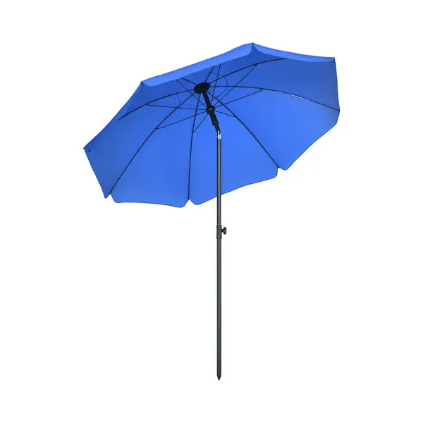 Outsunny Sonnenschirm Strand Ø180 Cm Uv 50+ Windfest Stabil Strandschirm Mit Uv-schutz Sturmfest Balkon-schirm Faltbarer Gartenschirm Sicherer Sonnenschutz thumbnail