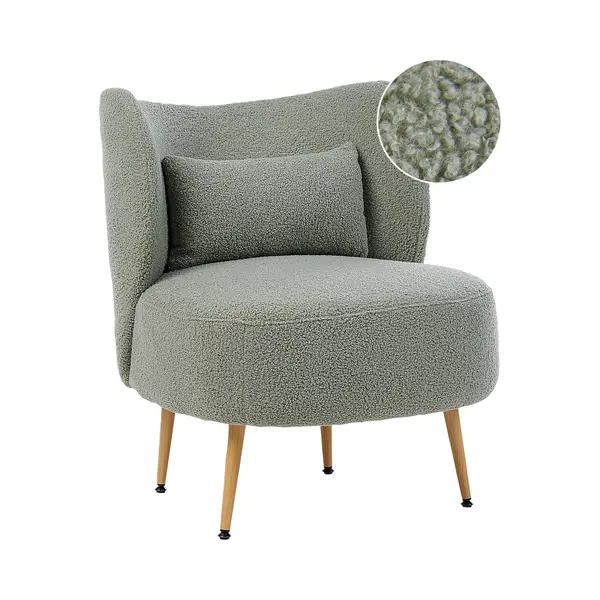 Beliani Otsby Ii - Fauteuil - Groen - Bouclé thumbnail
