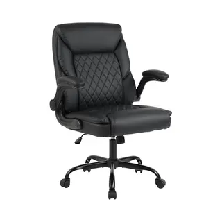 Clp Bürostuhl Ergonomisch Medfield, Schreibtischstuhl Höhenverstellbar Drehbar, Mit Hochklappbaren Armlehnen, Bis 150 Kg Belastbar, Farbe, schwarz