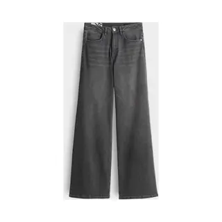 Opus Damen Palazzo | Minah Palazzo Jeans Aus Nachhaltigem Bci Cotton Mix Mid Steel Grey, 42 L32