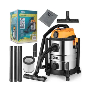 Coil Nat- En Droogzuiger - 1300W - 25L - Met Stopcontact, Blaasfunctie En Hepa-filter – Krachtige Industriële Stofzuiger Voor Werkplaats En Bouw -