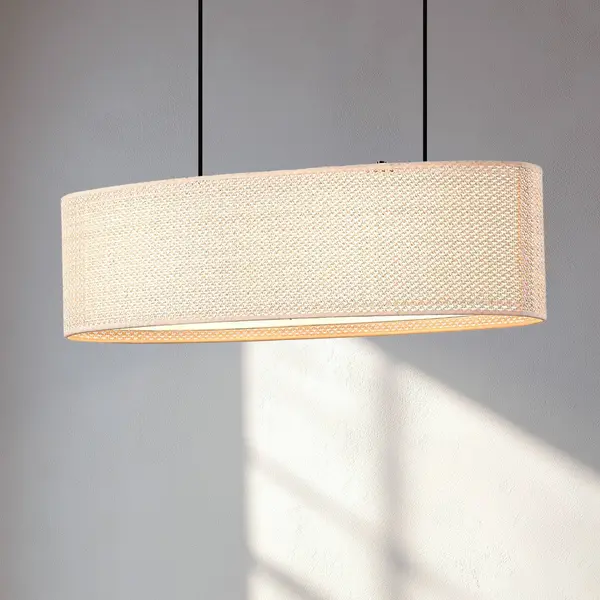 Lindby - Hanglamp - 2lichts - Pvc, Textiel, Kunststof - H, 20 Cm - E27 - Beige thumbnail