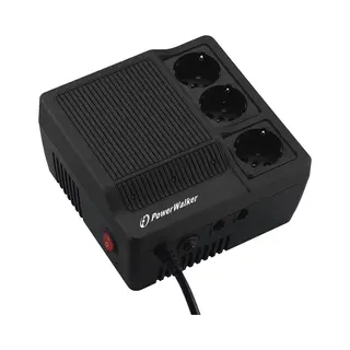PowerWalker Avr 1000 spanningregelaar 3 Ac-uitgang(en) 180-264 V Zwart
