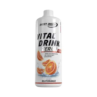 Best Body Nutrition Vital Drink Zerop® - Blood Orange, Sugar-Free Beverage Concentrate, 1, 80 Makes 80 Litres Of Ready-To-Drink, 1000 Ml