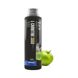 Maxler L-Carnitine 3000 - Grüner Apfel - 500ml - Hochdosiertes L Carnitin Liquid - Vegane Nahrungsergänzuing - 3000mg Wirksotff Pro Portion - 20