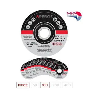 Canbolat Vertriebs Gmbh - Arebos Trennscheiben 125mm X 1, 2mm 100 Stück Inox Edelstahl Metall Flexscheiben