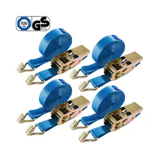 Arebos Spanngurt Mit Ratsche Zweiteilig Mit Haken, Ratschengurte, Zurrgurte, 25mm (Set, 4-St., Set)