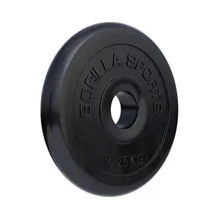 Gorilla Sports® Hantelscheiben - Einzeln/Set, 1, 25kg, 2, 5kg, 5kg, 10kg, 15kg, 20kg, 25kg, 27, 5kg, 30kg Gewichte, 30/31mm Bohrung, Gusseisen,