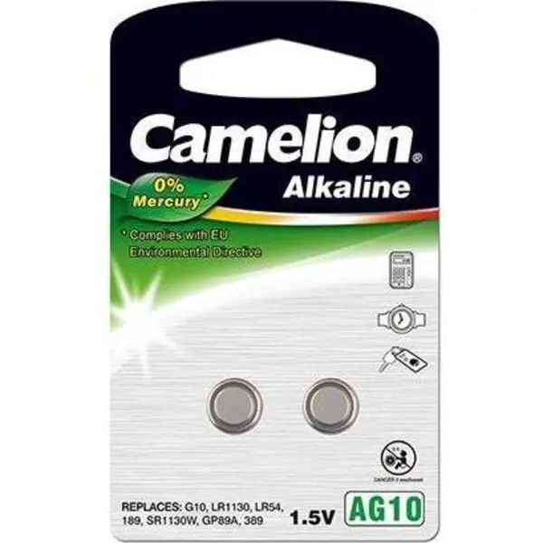 Camelion AG10, LR54, LR1130, 389 Alkaline (2 Stk., AG10 / LR54 / LR1130 / V10GA, 78 mAh), Batterien + Akkus thumbnail