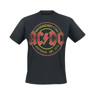 Ac/Dc High Voltage - Rock 'N' Roll - Australia Est. 1973 T-Shirt Black
