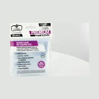 Ultimate Guard UGD010288 - Premium 50 Kaartenhoezen Groot, Vierkant
