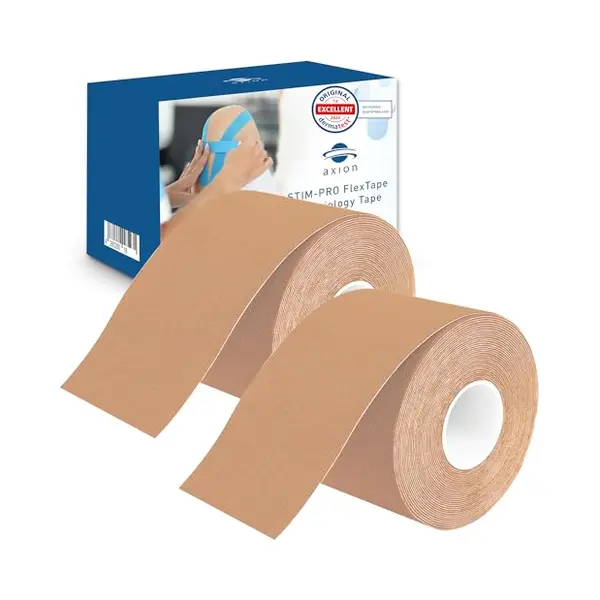 Axion® - Kinesiologie Sporttape 2-delige Set - Rollen Van 5mx5cm - Huidkleurig - Waterdicht thumbnail