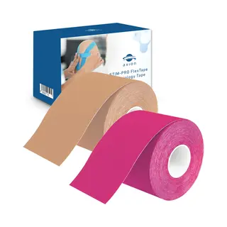 Axion® - Kinesiologie Tape Set Van 2 Beige Roze | Waterdicht • Huidvriendelijk • Elastisch •