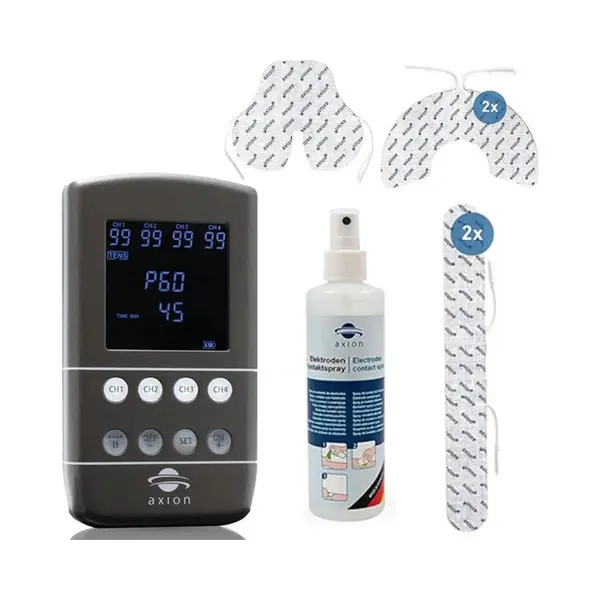 Axion® Tens-apparaat 4-kanaals Stim-Pro X9B Combiset – Inclusief Rugelektroden En Contactspray. thumbnail