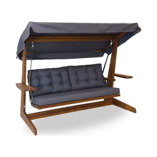 Westmann Holz Hollywoodschaukel Viva 2400 Anthrazit 237x115x175 Cm