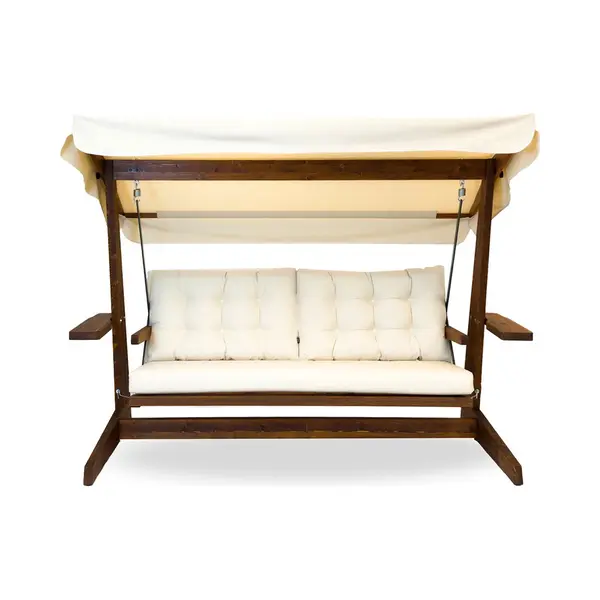 Westmann Holz Hollywoodschaukel Viva 2400 Beige 237x115x175 Cm thumbnail
