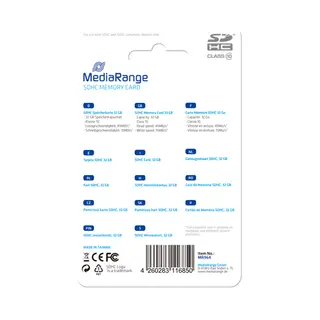 MediaRange MR964 flashgeheugen 32 Gb Sdhc Klasse 10