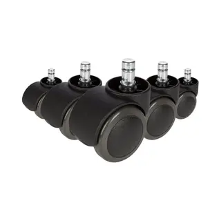 5x Hartbodenrollen Ungebremst Rolo Free 11mm / 50mm Büro-stuhl-rollen (5er Pack) Hjh Office