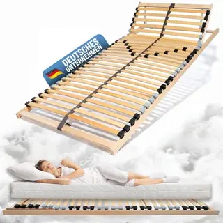 Coemo Lattenrost Mit Verstellbarem Kopfteil - 90 X 190 Cm Bettrost Mit 26 Leisten, 7-Zonen, Einstellbarer Härtegrad - Für Alle Matratzenarten |