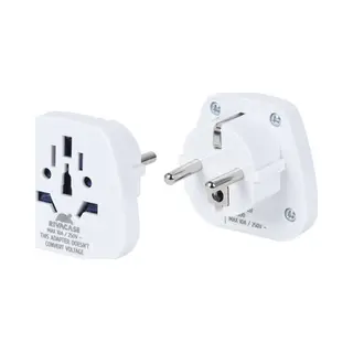 Rivacase PS4100 W00 Netzstecker-Adapter Typ C (Euro-Stecker) Typ G (Vk) Weiß