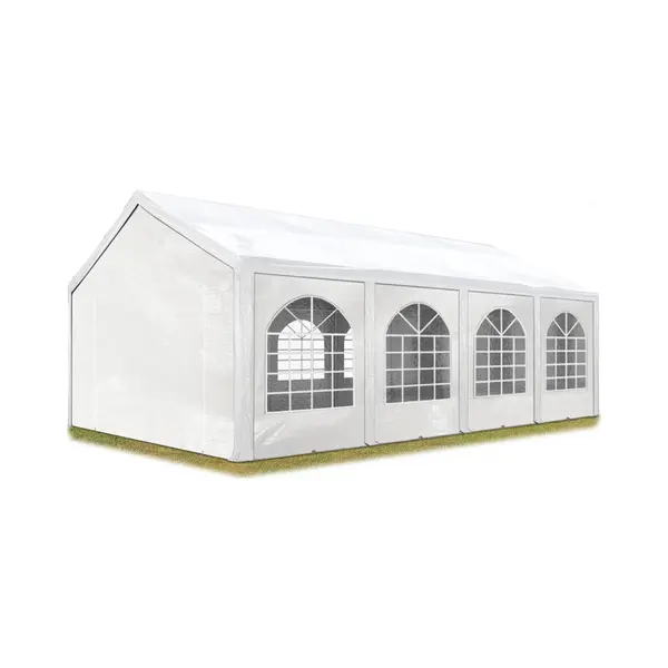 Carpasol Hochwertiges Partyzelt 3x8 M Pavillon Zelt Pe Plane 450 N Gartenzelt Festzelt Wasserdicht Weiß thumbnail