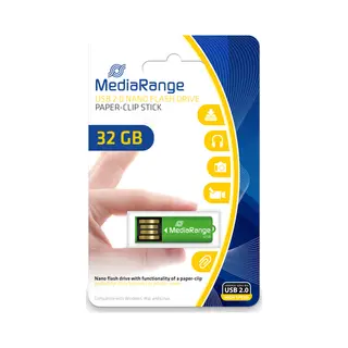 MediaRange MR913 Usb flash drive 128 Gb Usb Type-A 2.0 Zwart, Zilver