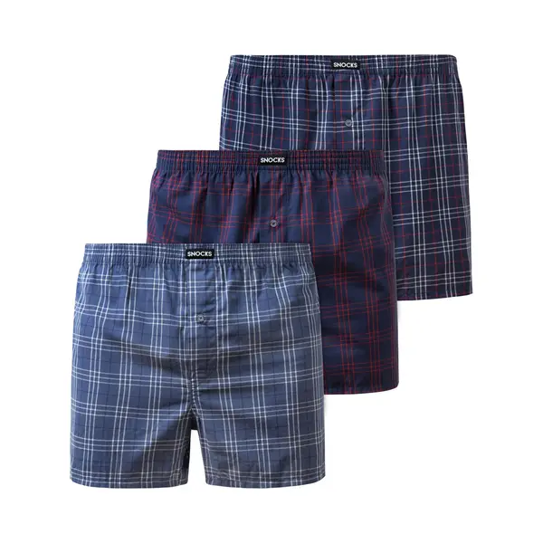 Snocks American Boxershorts Herren Aus Bio-Baumwolle 3er-Pack, Weite Passform Und Lockerer Fit, Kein Juckendes Etikett Und Komfortabler Bund, thumbnail