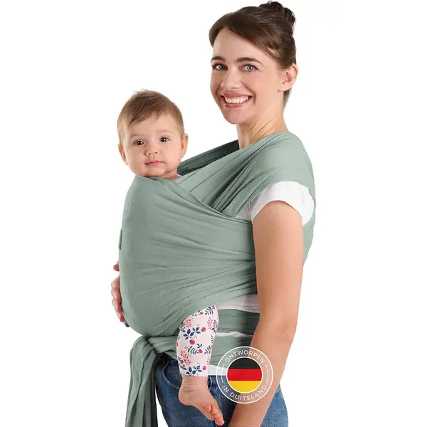 Laleni Tragetuch Baby Neugeboren Bis 15 Kg Aus Weicher Baumwolle - Babytrage Neugeborene Ab Geburt - Oeko-Tex Zertifiziertes Tragetuch Kleinkind - thumbnail