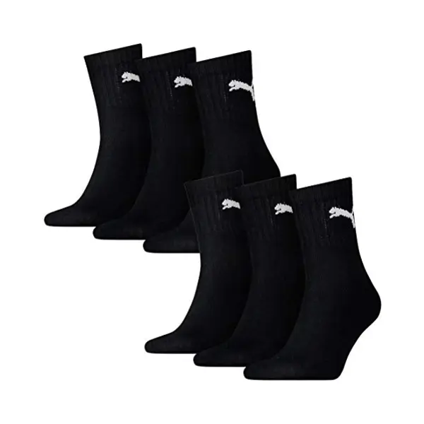 6 Paar Puma Sokken Korte Crew Sportsokken Tennissokken Maat 35 - 49 Unisex thumbnail