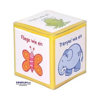 Eduplay Dobbelsteen Met Vakjes 8 Cm - Schuim Dobbelsteen Spel.