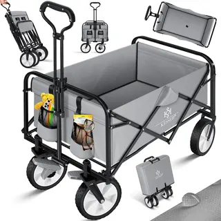 Kesser Bollerwagen, Bollerwagen Faltbar Handwagen Transportkarre Gerätewagen Max. 150kg