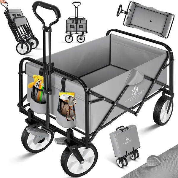 Kesser Bollerwagen, Bollerwagen Faltbar Handwagen Transportkarre Gerätewagen Max. 150kg thumbnail