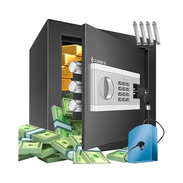 Kesser® Elektronische Kluis Met Cijferslot 38 X 30 X 30 Cm - Digitale Muurkluis Inclusief Batterijbox En Batterijen - Electrische Safe Met 2 thumbnail