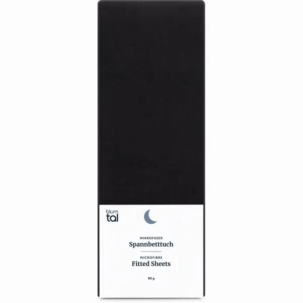 Blumtal® Spannbettlaken - Bettlaken Aus Microfaser - Ökotex Zertifiziertes Spannbetttuch - Schwarz 140x200 Cm thumbnail