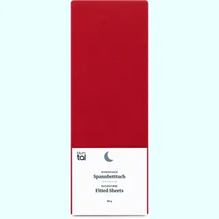 Blumtal® Spannbettlaken Aus Microfaser - Ökotex Zertifiziertes Bettlaken - Spannbetttuch / Bettlaken - 160x200 Cm Spannleintuch - Rot