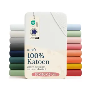 Laleni Spannbettlaken Atmungsaktives Weiches Und Wärmendes Spannbettlaken, Baumwolle, Gummizug, Rundum, (1 Stück), Kinderbett, Spielgitter, Wiege