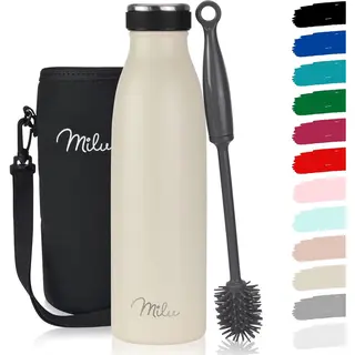 Milu Thermosfles | 350ml 500ml 750ml 1L 1, 5L | Geïsoleerde Roestvrijstalen Thermoskan | Lekvrije Dubbelwandige Thermofles Voor Warme En Koude